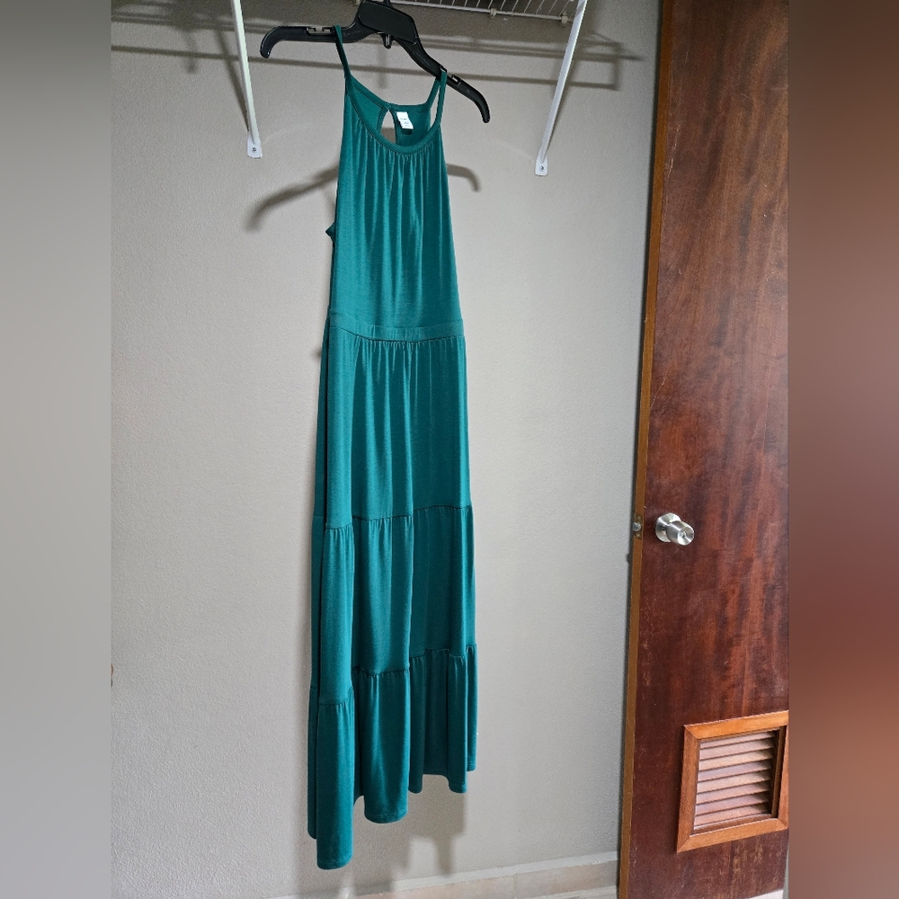 Elegant Teal Maxi Dress